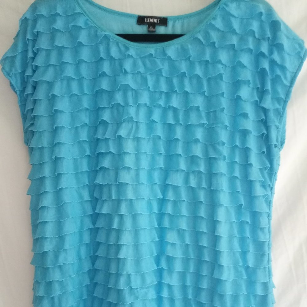 Women's XL Elementz Ruffled Blouse